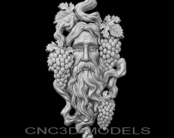 Bacchus Gott des Weines 3D STL Modell für CNC Fräser holz Engraver Carving G601