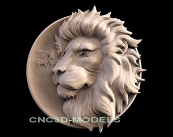 3D STL Model for CNC Router Engraver Carving Machine Relief Artcam Aspire cnc files LION animal  F612