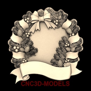 3D STL Model CNC Router Wood Engraver Carving Machine Relief Artcam Aspire cnc file Festive decorative board Holiday Cut3d Vcarve M1052