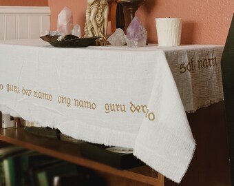 Indian Yoga Meditation Shimmer Sequin Silk Prayer Altar Cloth (8