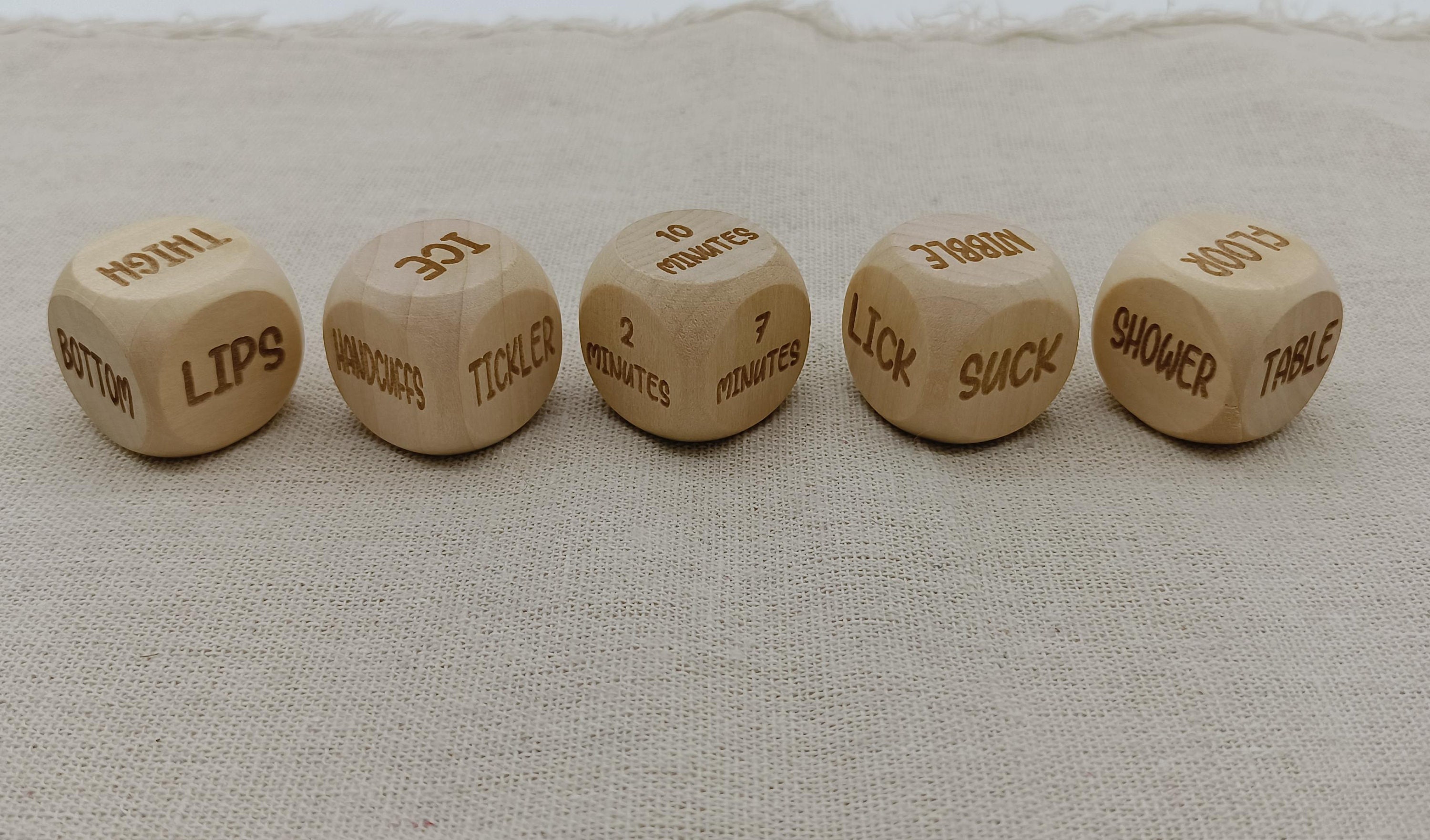 Personalized 5 Naughty Dice Custom Wooden Dice Naughty Adult Etsy