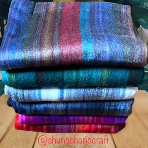 Alpaca Blanket | Large Throw | Soft Wool Blanket | Striped Blanket | Soft Blanket | Perfect Unisex Gift | Alpaca Throw