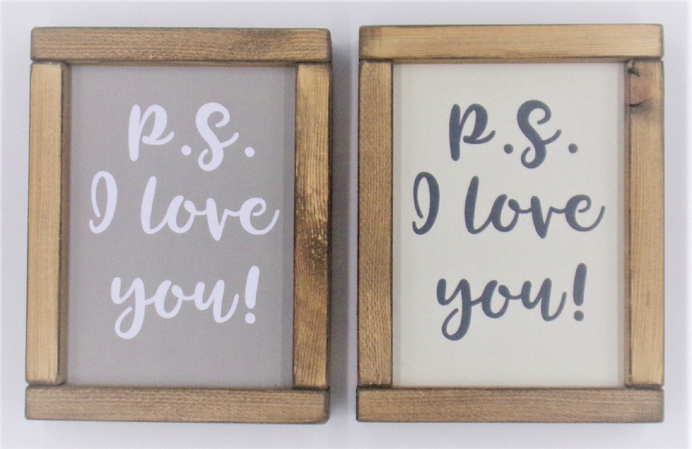 P.S. Ich liebe dich Kleine rechteckige Portrait Holz | Etsy