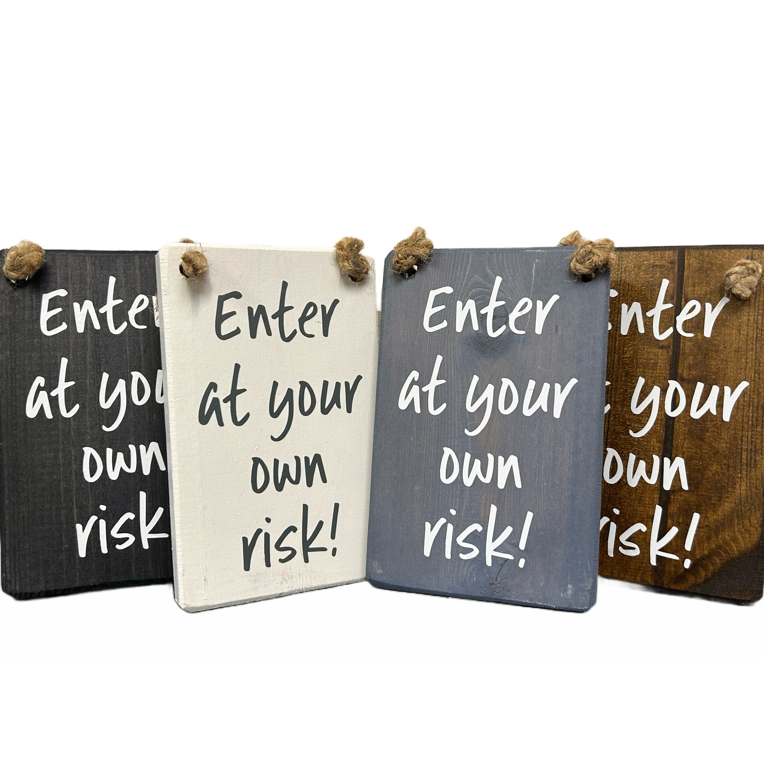 Cdiff Risk Door Sign Enter at Your Own Risk Door Hanging Wooden Plaque/sign - Etsy
