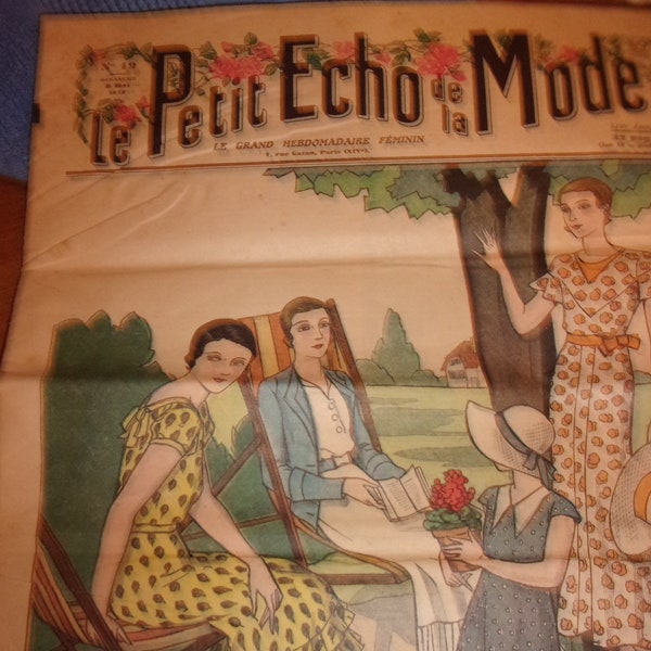 the little echo of fashion May 8, 1932 , vintage women's magazine