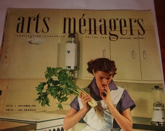 Arts ménagers octobre 1952 ,magazine mensuelle vintage