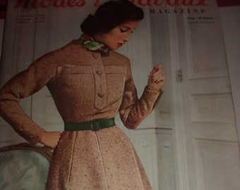 Modes et travaux octobre 1956 ,mensuel féminin vintage