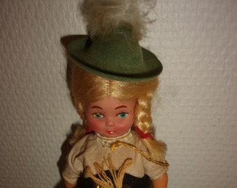 Vintage collection doll, Tyrolean folk doll from the 50s