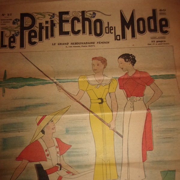 Le petit écho de la mode 5 juillet 1936 ,magazine hebdomadaire 1936