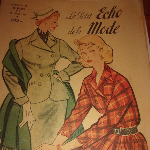 Le petit écho de la mode 22 février 1953,magazine féminin années 50