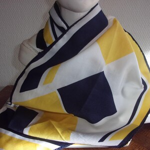 Foulard Carré Vintage S. Olivier 62x62 Cm - Rose - Fabriqué En Italie