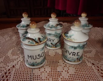 small Limoges spice jars