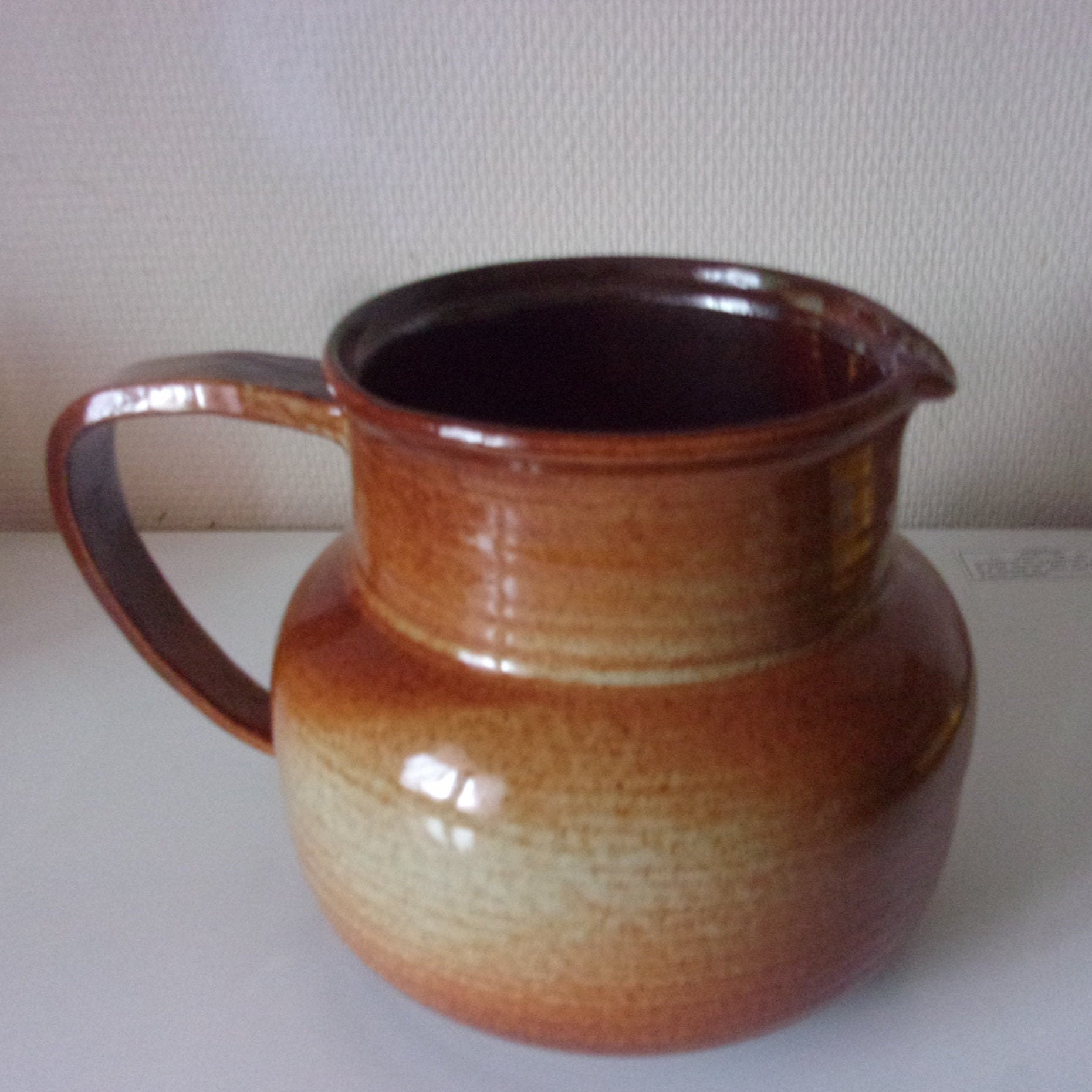 Pichet en Grés Vernissé , Pichet France , Carafe Vintage