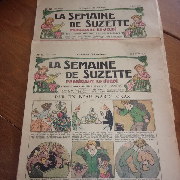 Trois magazine la semaine de suzette hebdomadaire 1930