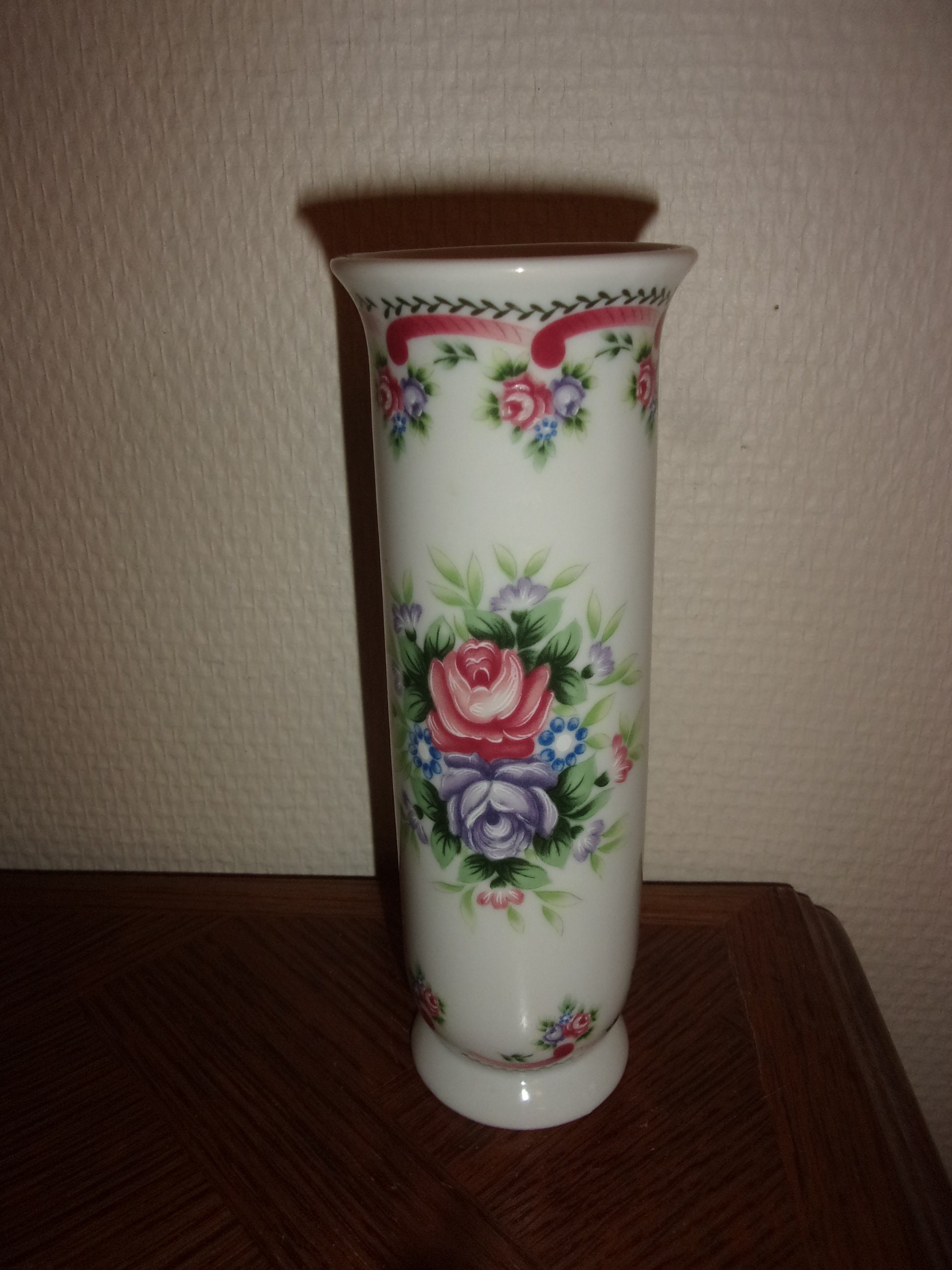 Vase Vintage , Petit Vase Fleuri , Vase Années 80