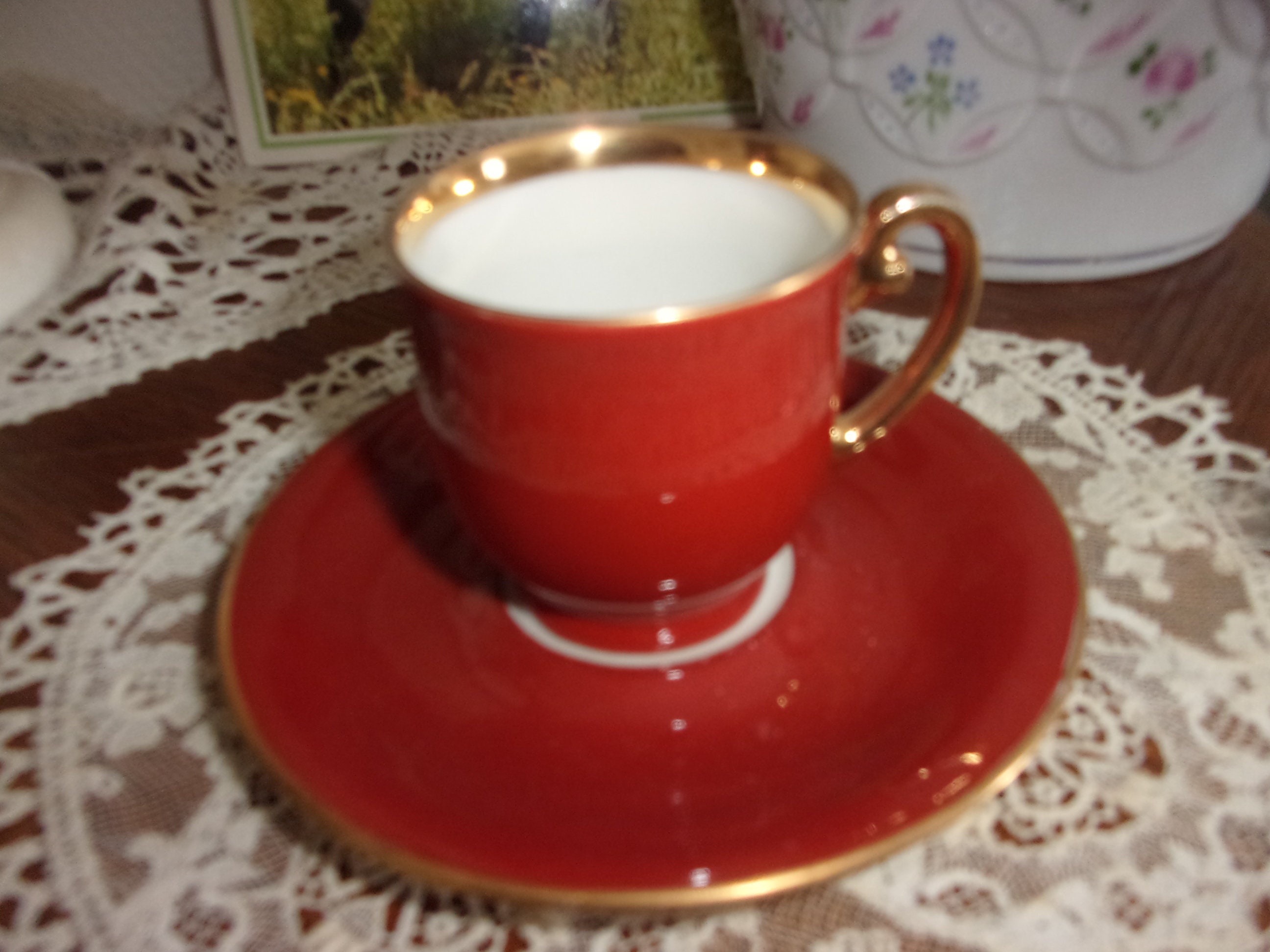 Tasse A Cafe Vintage , Tasse Porcelaine de Limoges Frg Collection