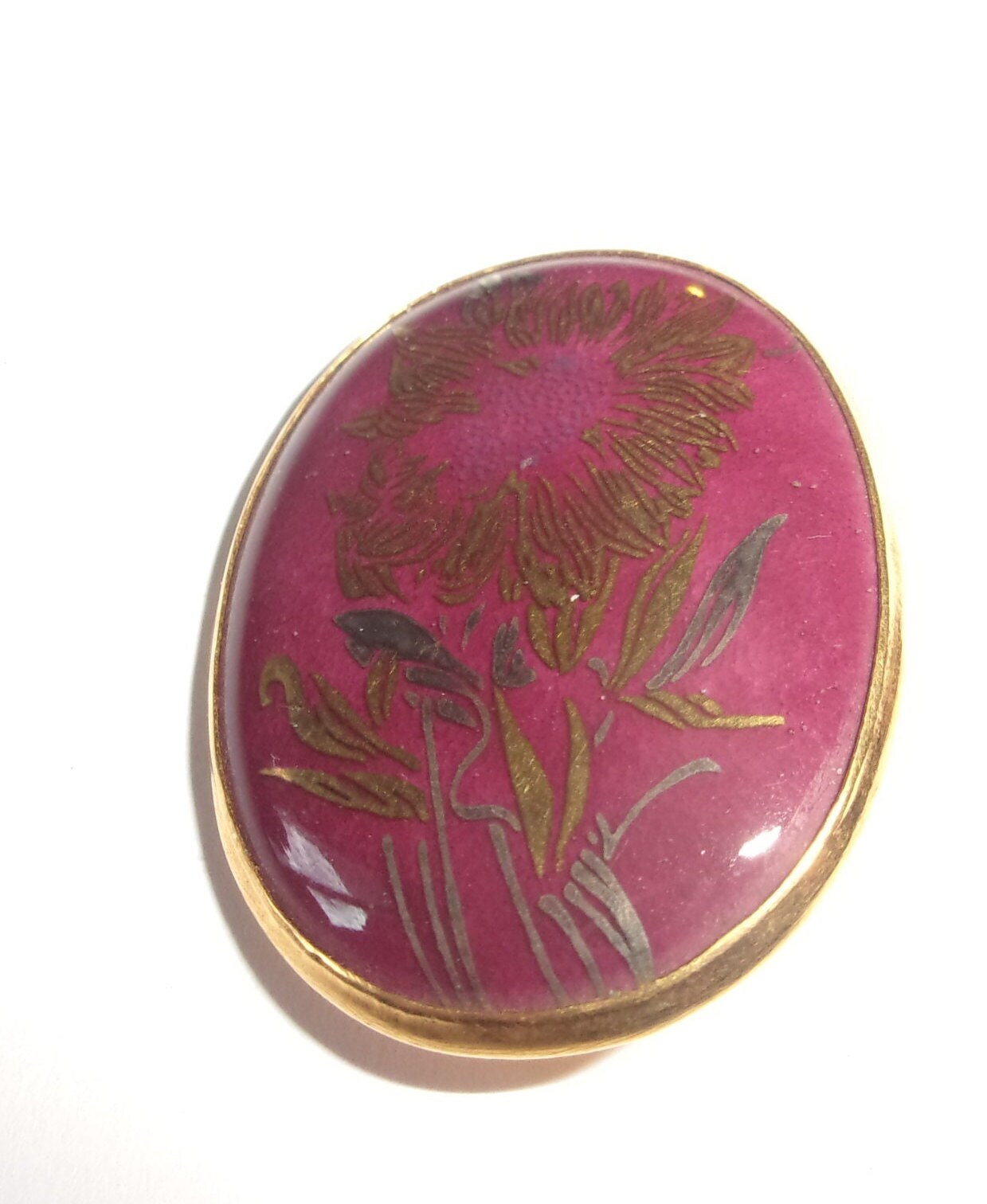 Broche En émail Vintage Michel Lebrun - Pièce Unique - Occasion Portée