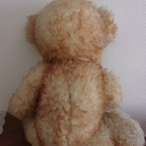 Old teddy bear 48 cm, articulated squeaky bear, vintage bear image 2