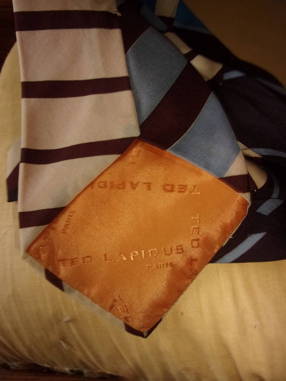 cravate vintage en soie TED LAPIDUS ,cravate anné… - image 2