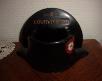 Vintage bakelite ashtray COURVOISIER COGNAC