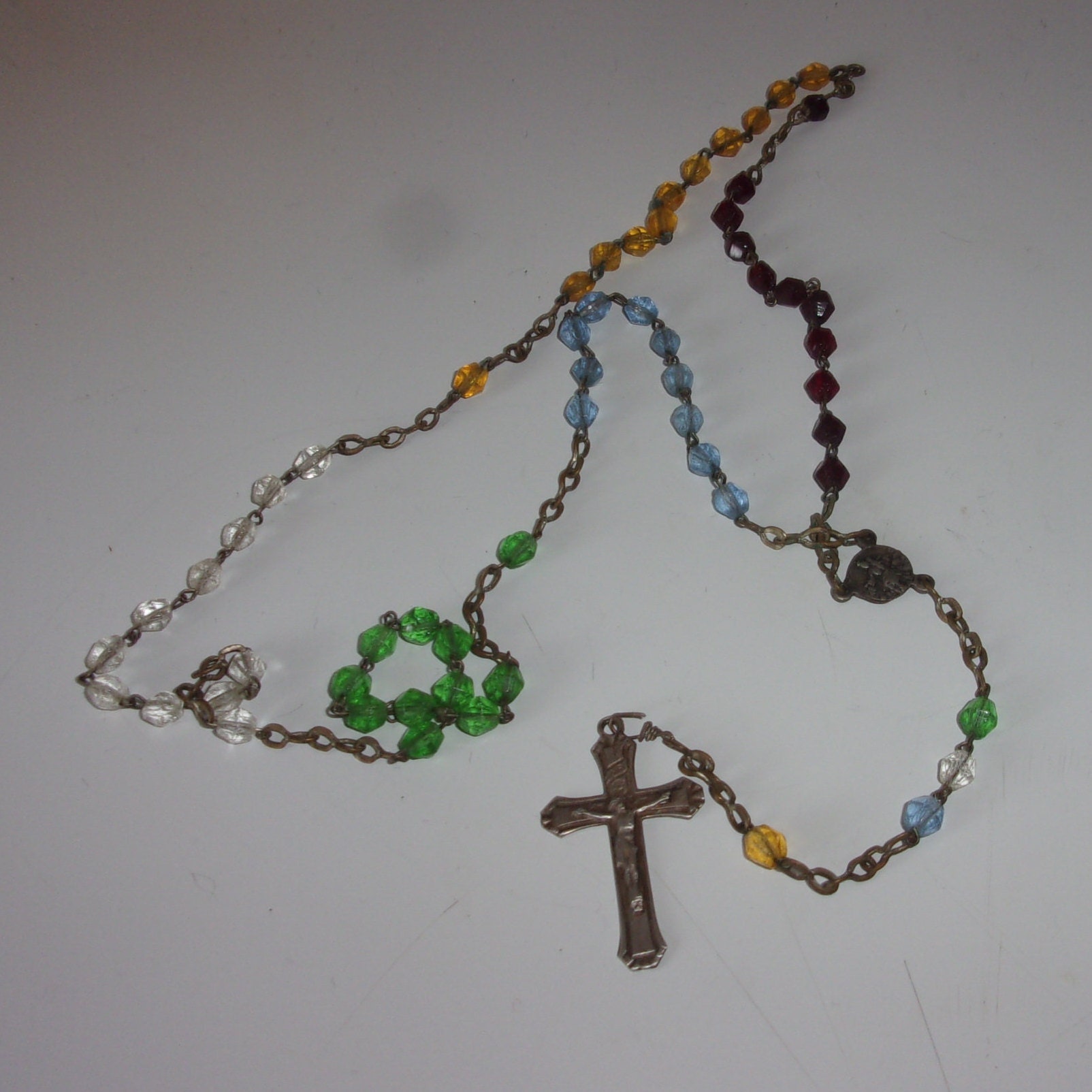 Chapelet Vintage Multicolores , Chapelet Ancien Collection