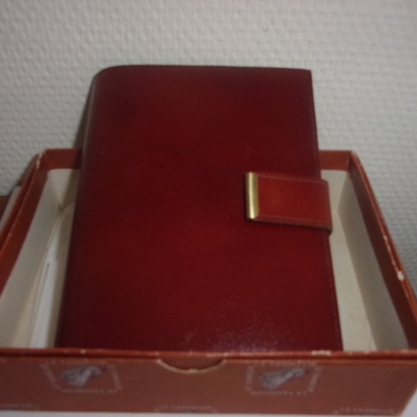 leather pouch for LE TANNEUR poker player, pouch with notebook and pen card games