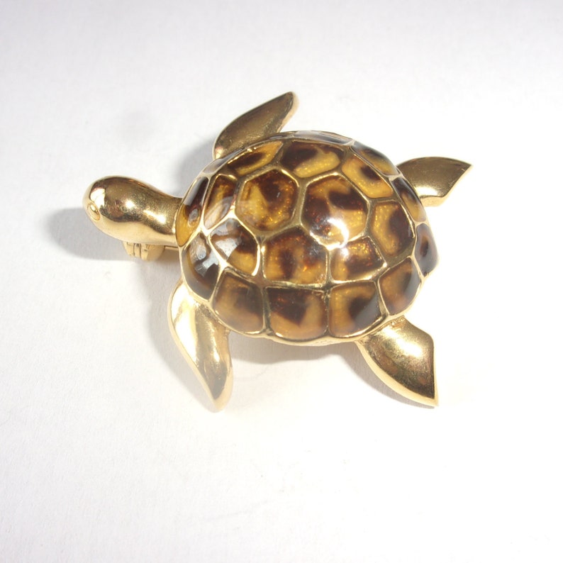 Vintage turtle brooch,pretty turtle collection brooch