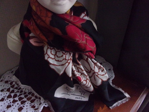 MAGGY ROUFF silk scarf vintage scarf - image 1