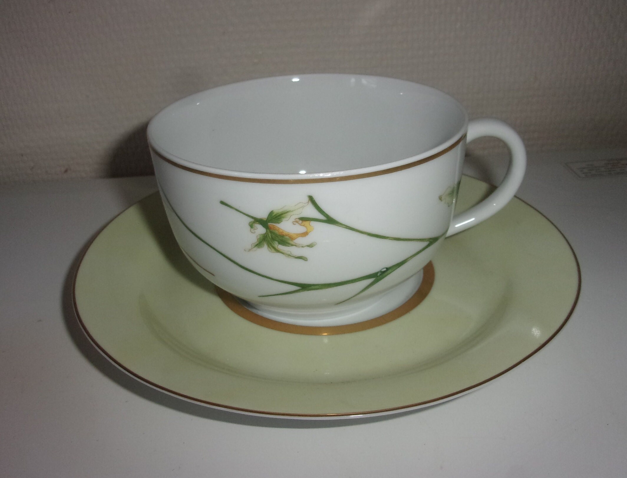 Tasse et Soucoupe Vintage , Tasse Porcelaine de Limoges M2Dard de Noblat