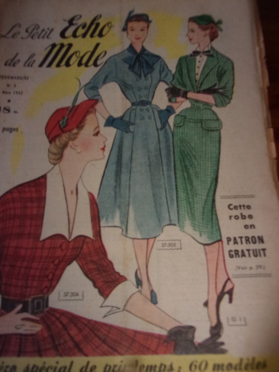 The Little Echo of Fashion March 2, 1952, Women's Magazine 50s