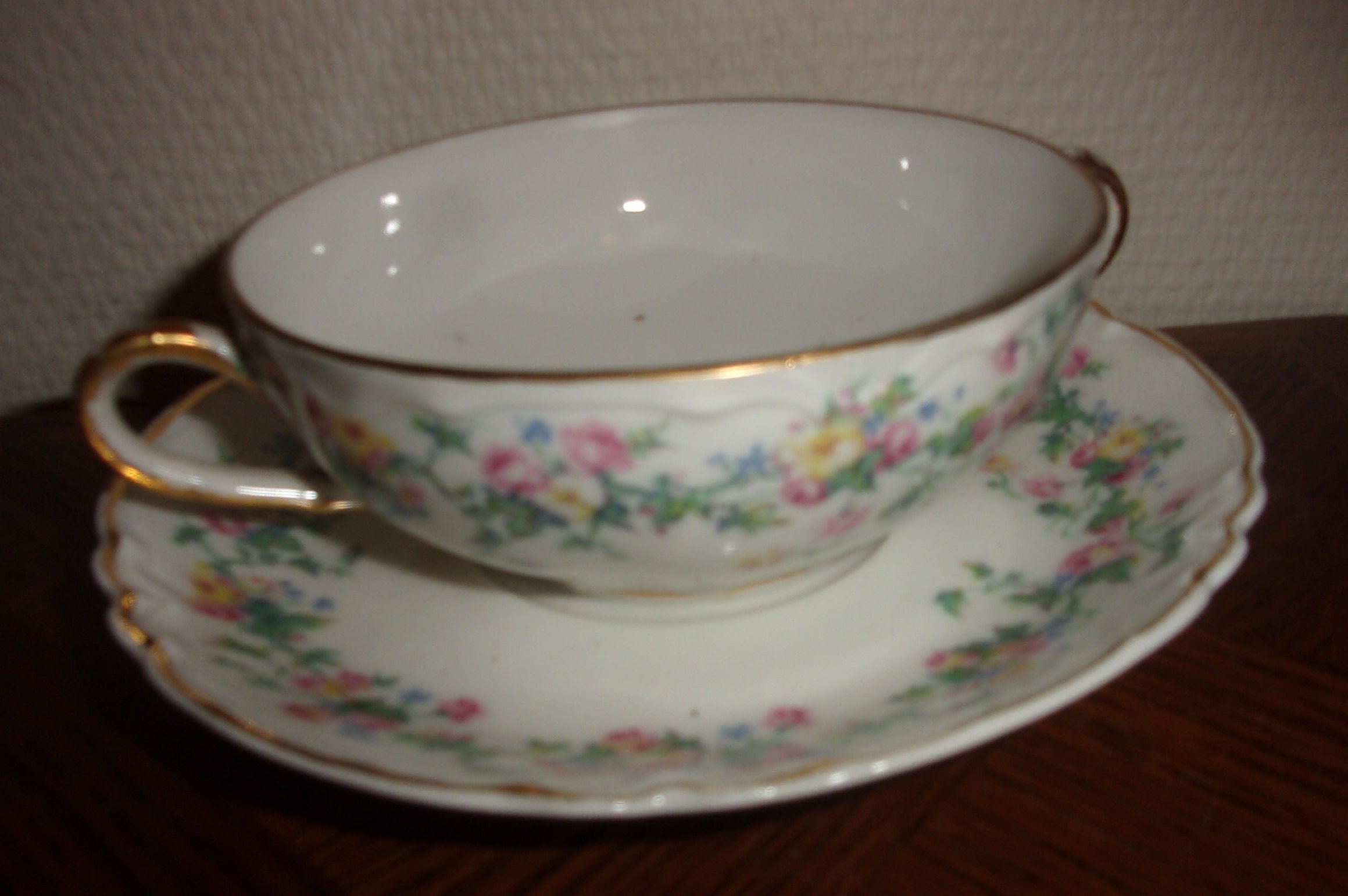 Tasse Trembleuse Deux Anses en Porcelaine de Limoges Haviland , Tasse Vintage