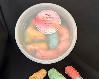 Freeze Dried Sour Space Worms AKA Sour Gummy Worms