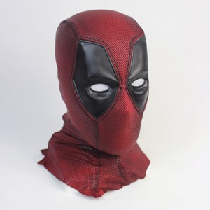 Deadpool Costume Cosplay Mask With Screen Printed Fabric and Magnetic Eyes  -  UK
