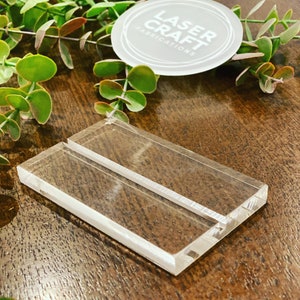 Clear Stands for Acrylic Signs, Acrylic Sign Display Holders, Acrylic Place Card Table Number Slot Stand, Acrylic Stand, Wedding Sign Holder