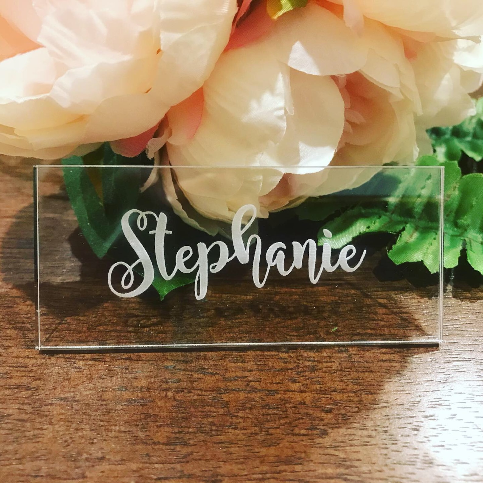 Clear Acrylic Place Cards Perspex Seating Wedding Name Placecards
