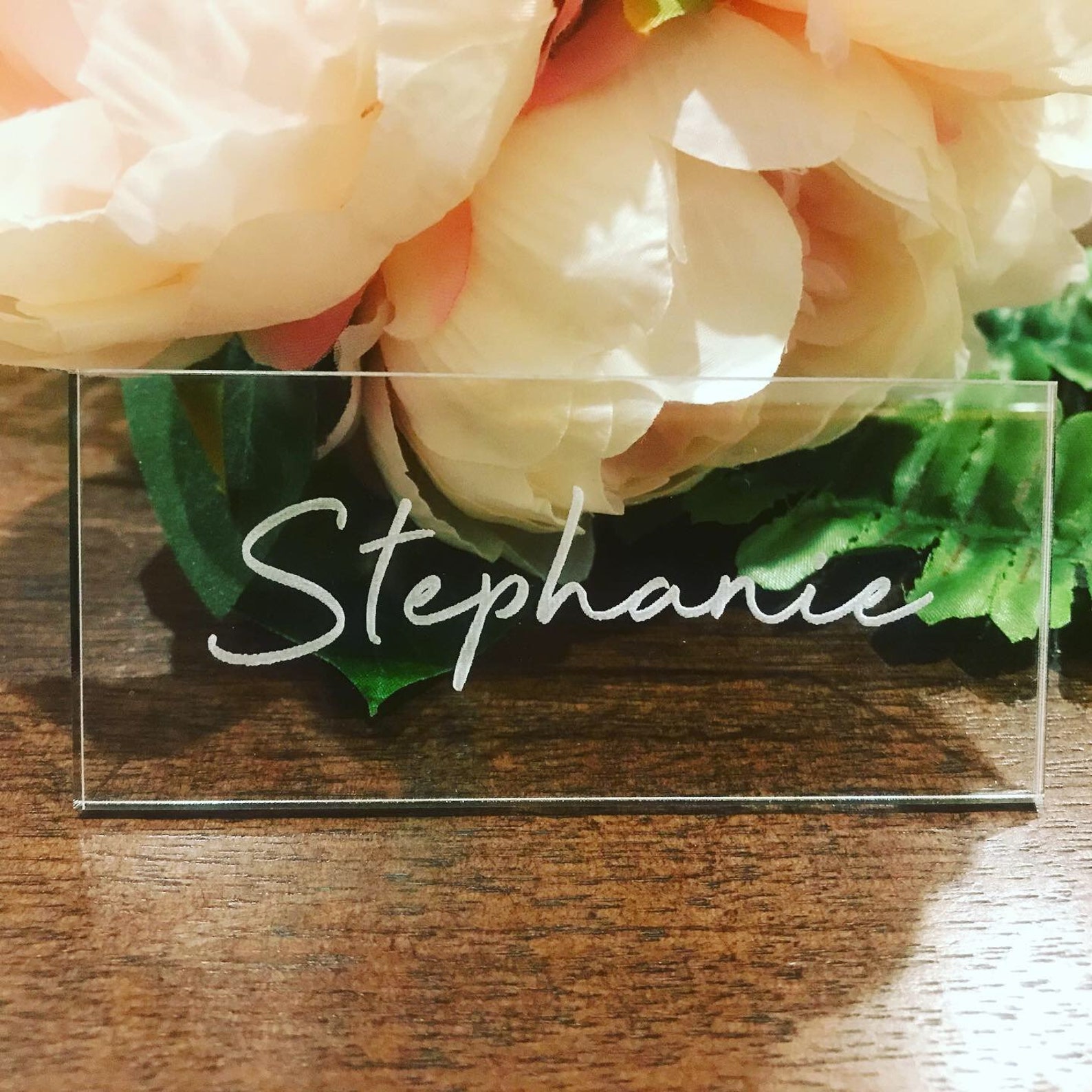 Clear Acrylic Place Cards Perspex Seating Wedding Name Placecards