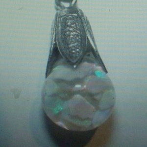lovely vintage floating opal sterling silver with sterling chain