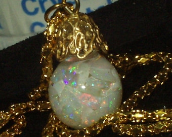 floating opal necklace pendant fiery opals float like a snow globe australian opals see the video
