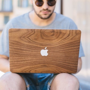 Walnut Wood Skin for MacBook - REAL wood skin, MacBook Air, MacBook Pro, 11" 12" 13" 14" 15" 16" M1 M2 M3 NEW MacBook AIR