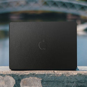 Custodia in vera pelle per MacBook, MacBook Air, MacBook Pro, pelle NERA