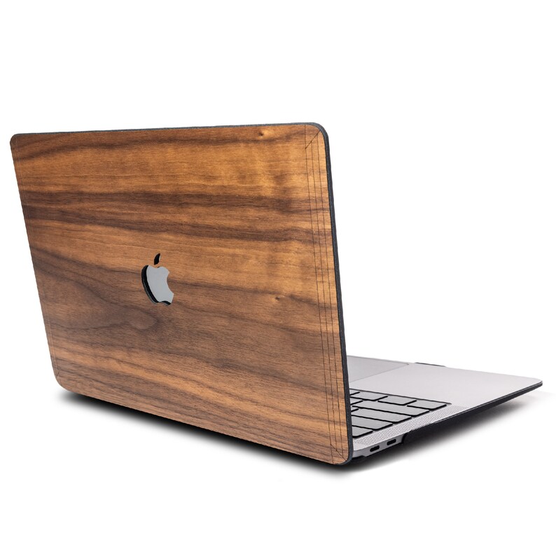 Real Wood MacBook Case, walnut wood, clip on case includes new models, M3, M3 Pro, M3 Max, 14, 16, Air M2, Air 15 image 7