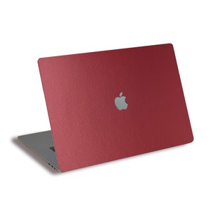 Real Leather Skin for MacBook Pro, MacBook Air - Red