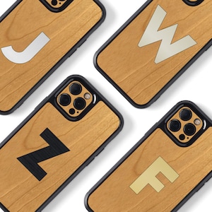 Aangepaste iPhone-hoesje kersenhout: gepersonaliseerd iPhone-hoesje
