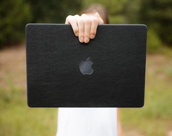 Real Leather MacBook Case, MacBook Air, MacBook Pro BLACK leather