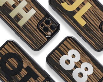 Custom letter iPhone Ebony Case - Landscape - personalized iphone case