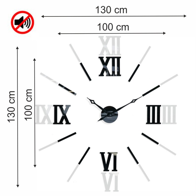 Einzigartig Große Wanduhr Diy Große Wanduhr DIY Admirable 3 100 130cm