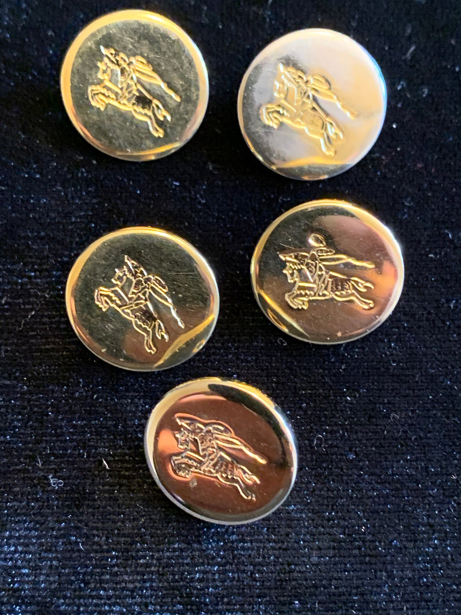 Small Burberry Gold Logo Replacement Buttons 5 Etsy