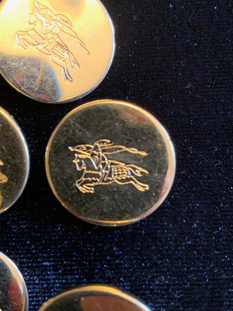 Large Burberry gold logo replacement buttons 6 Etsy