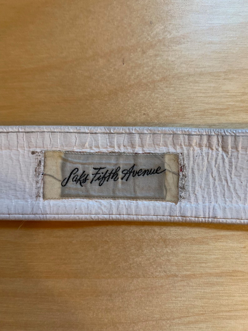 Vintage SAKS FIFTH AVENUE horse head leather belt