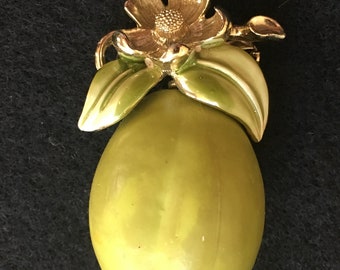 Vintage peach blossom brooch